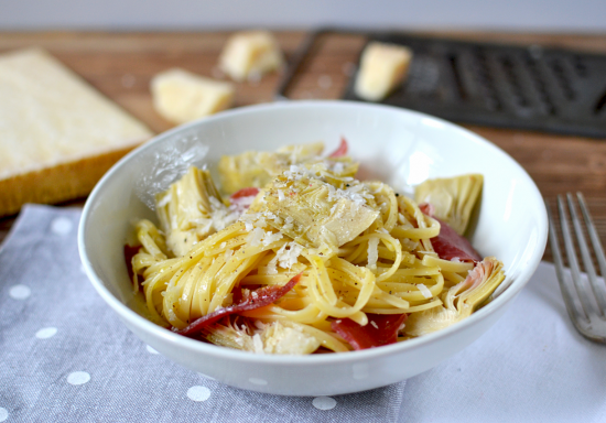 Linguine artichauts coppa ©TendanceFood.com