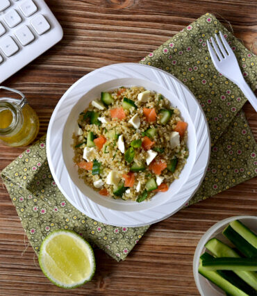 Lunch box Taboulé de quinoa au saumon fumé ©TendanceFood.com